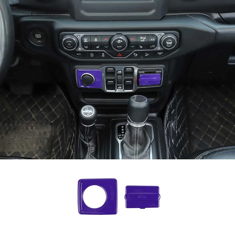 For 2018+ Jeep Wrangler JL & Gladiator JT 2 x Cigarette Lighter & USB Socket Trim ABS - Image 11