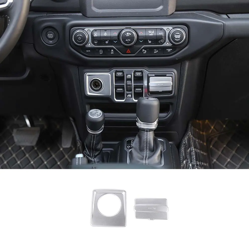 For 2018+ Jeep Wrangler JL & Gladiator JT 2 x Cigarette Lighter & USB Socket Trim ABS - Image 13