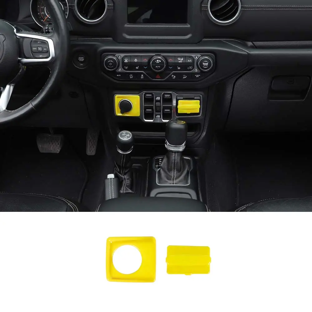 For 2018+ Jeep Wrangler JL & Gladiator JT 2 x Cigarette Lighter & USB Socket Trim ABS - Image 14