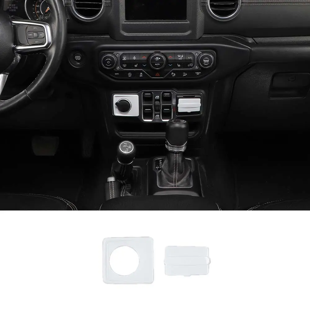 For 2018+ Jeep Wrangler JL & Gladiator JT 2 x Cigarette Lighter & USB Socket Trim ABS - Image 16