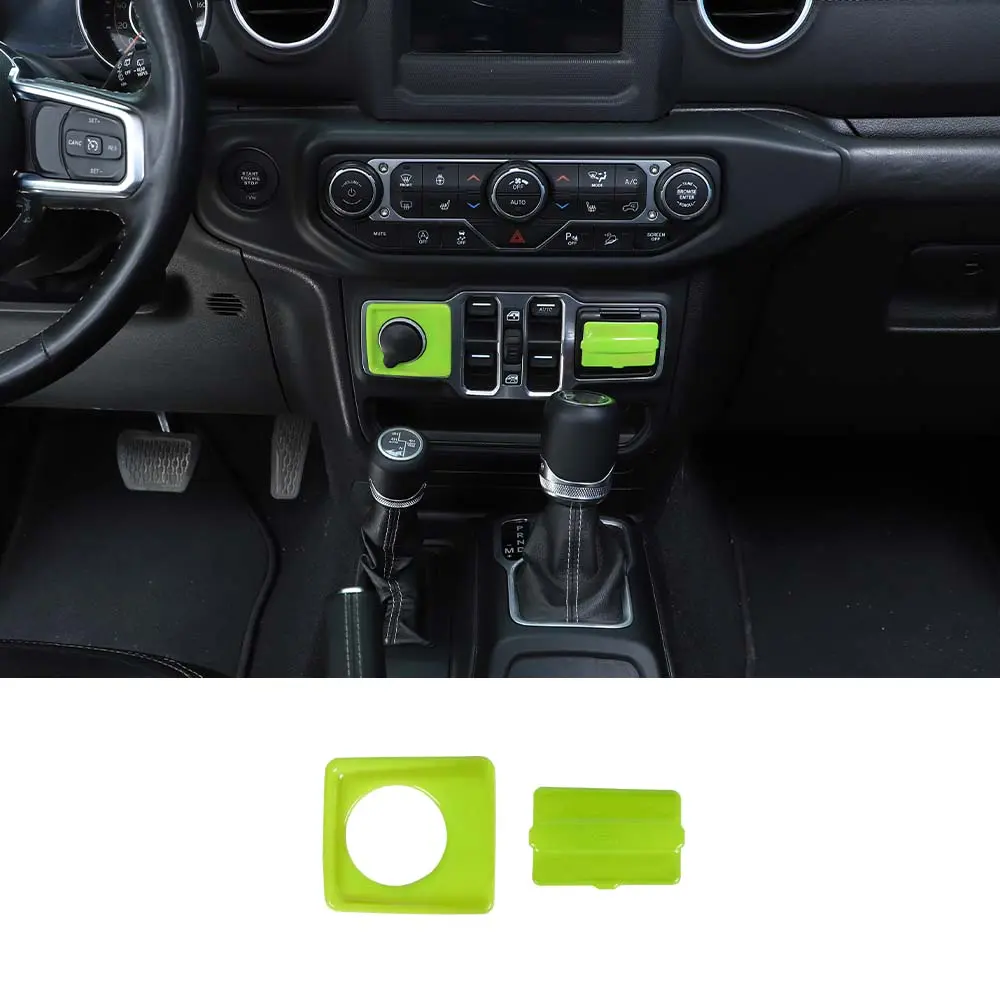For 2018+ Jeep Wrangler JL & Gladiator JT 2 x Cigarette Lighter & USB Socket Trim ABS - Image 19