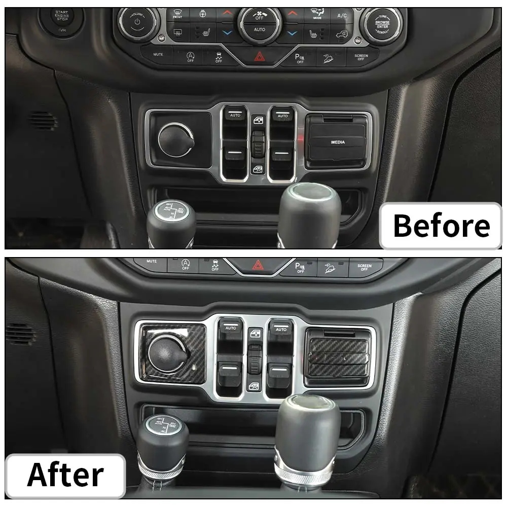 For 2018+ Jeep Wrangler JL & Gladiator JT 2 x Cigarette Lighter & USB Socket Trim ABS - Image 3