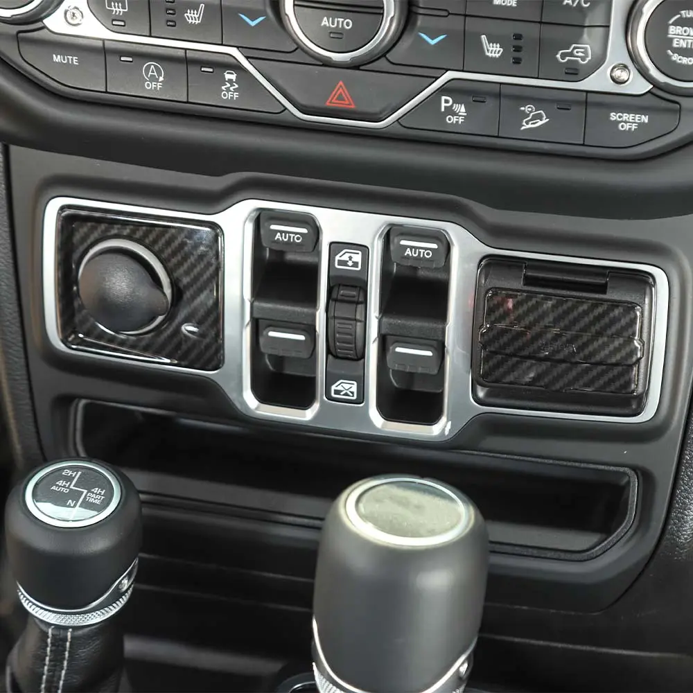 For 2018+ Jeep Wrangler JL & Gladiator JT 2 x Cigarette Lighter & USB Socket Trim ABS - Image 5