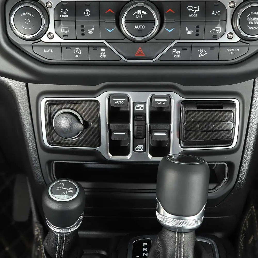 For 2018+ Jeep Wrangler JL & Gladiator JT 2 x Cigarette Lighter & USB Socket Trim ABS - Image 6