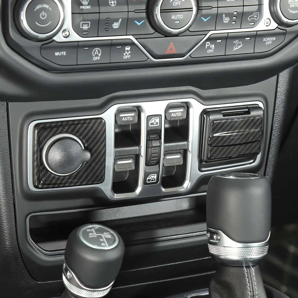 For 2018+ Jeep Wrangler JL & Gladiator JT 2 x Cigarette Lighter & USB Socket Trim ABS - Image 7