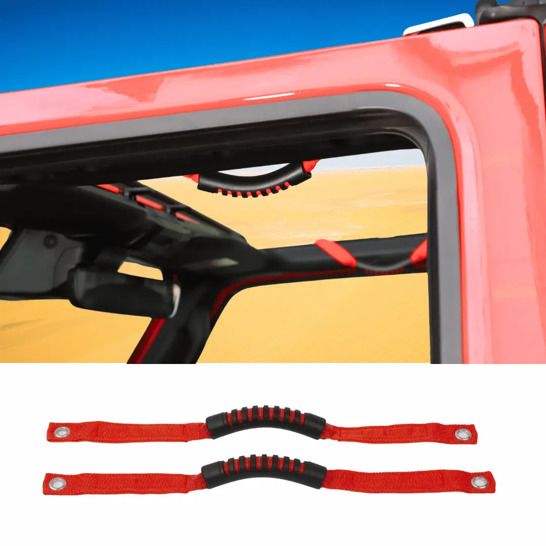 For 2024+ Jeep Wrangler JL/Gladiator JT 2 x Roll Bar Grab Handles Roof Top Paracord for Secure Grip, Essential Interior Accessories - Image 9