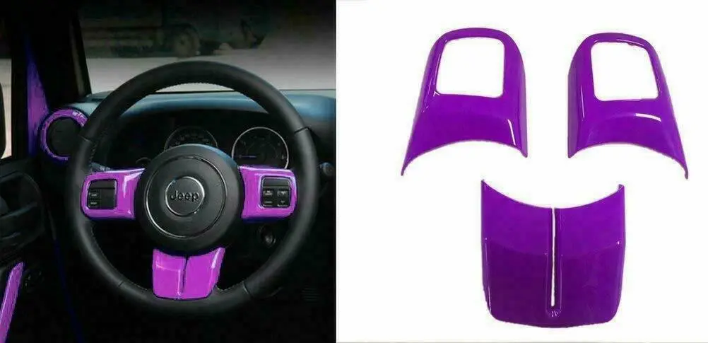 For 2011-2018 Jeep Wrangler JKU 4Door 21PCS Interior Decoration Trim Kit Full Set Cover - Image 8