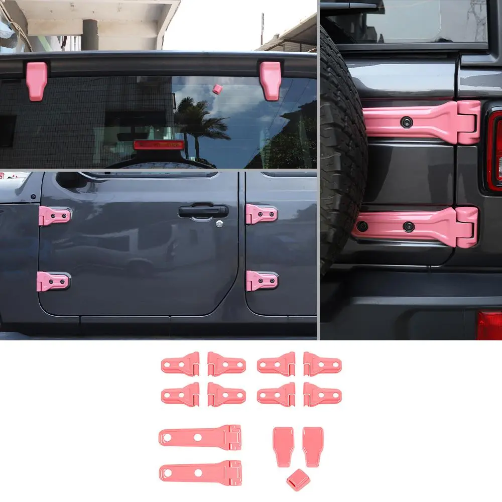 For 2018-2025 Jeep Wrangler JL 4-Door 23 x Spare Tire Bracket Door/Tailgate Hinge/Rear Windshield Wiper Nozzle Trim - Image 15
