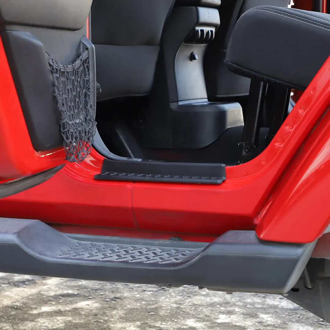 For 2007-2018 Jeep Wrangler JK Front & Rear Door Sill Plate Threshold Guards (Protectors Door Entry Cover) - Image 4