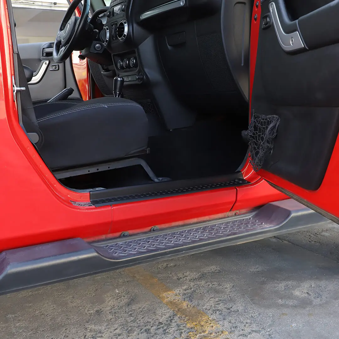 For 2007-2018 Jeep Wrangler JK Front & Rear Door Sill Plate Threshold Guards (Protectors Door Entry Cover) - Image 5