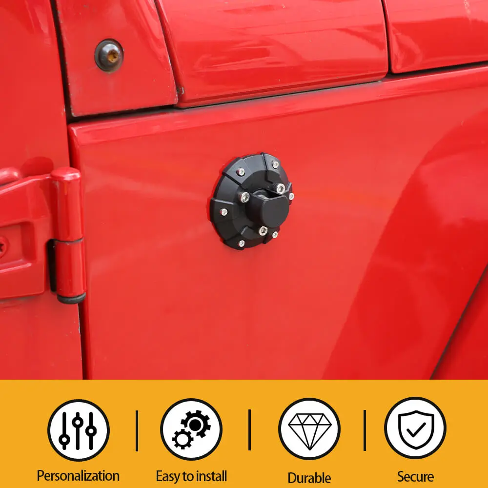 For 2007-2023 Jeep Wrangler JK JL & Gladiator JT 2pc Antenna Base Cover Replacement Trim Black - Image 7