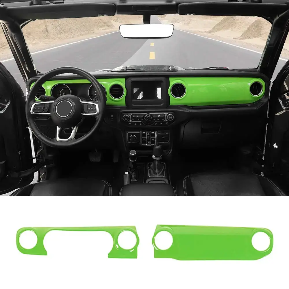 For 2018-2023 Jeep Wrangler JL JLU / Gladiator JT 2PCS Center Console Dashboard Trim Cover – Interior Panel Accent - Image 11