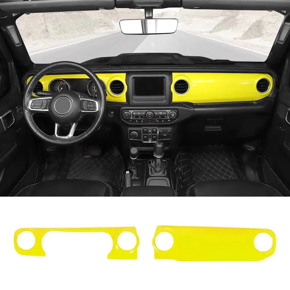 For 2018-2023 Jeep Wrangler JL JLU / Gladiator JT 2PCS Center Console Dashboard Trim Cover – Interior Panel Accent - Image 17