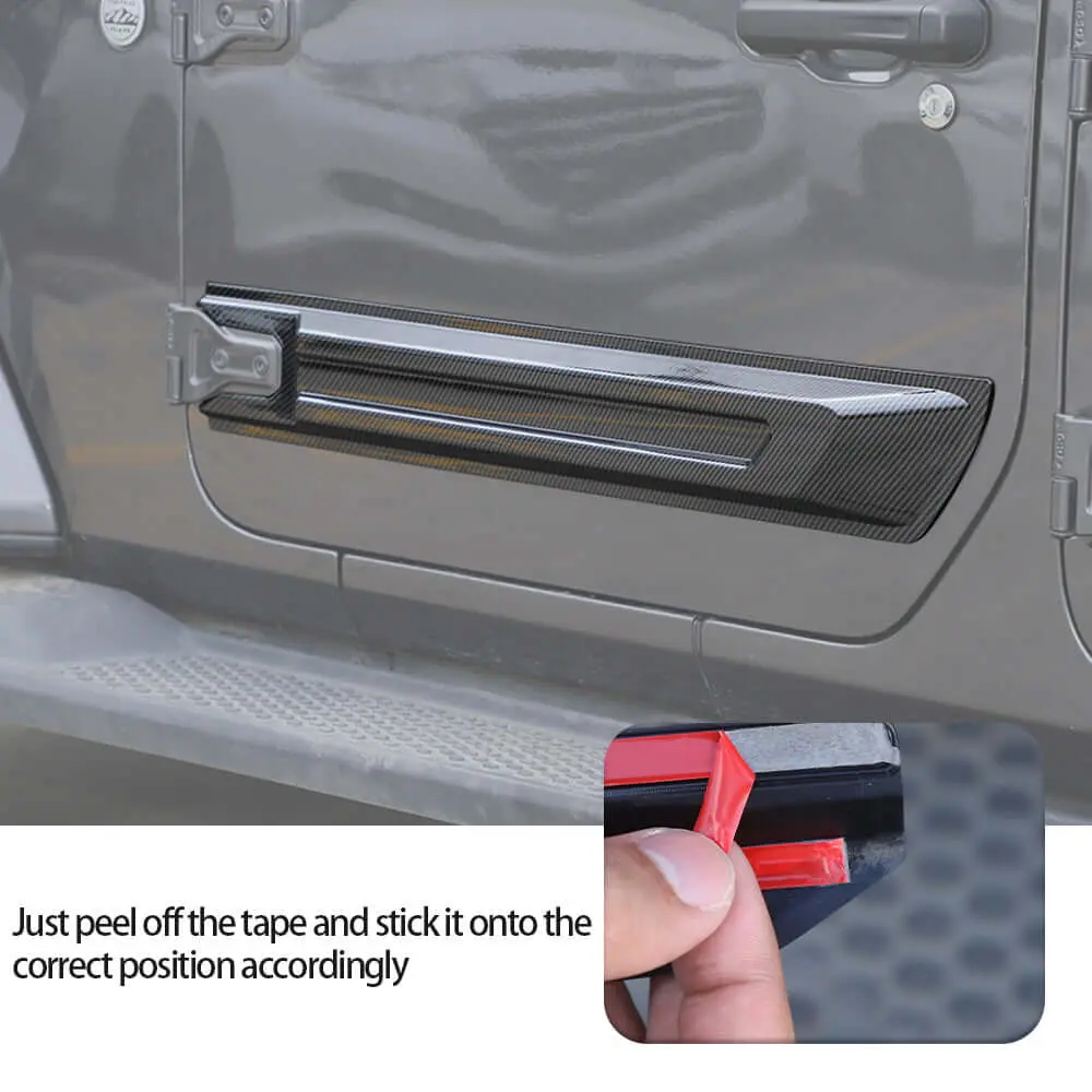 For 2018+ 2Door Jeep Wrangler JL/JT 2pcs Door Scuff Guard Protector Cover Trim - Image 5