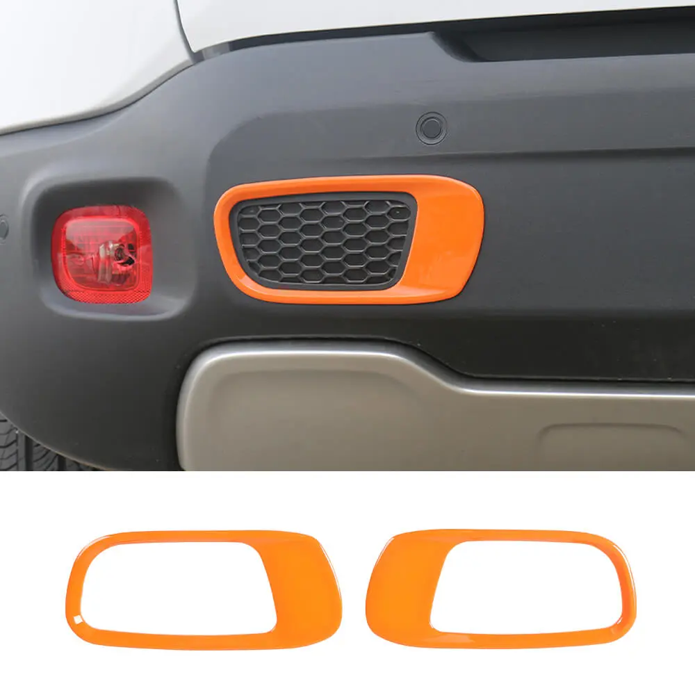 For 2015+ Jeep Renegade 2PCS Rear Bumper Trailer Hook Cover Trim