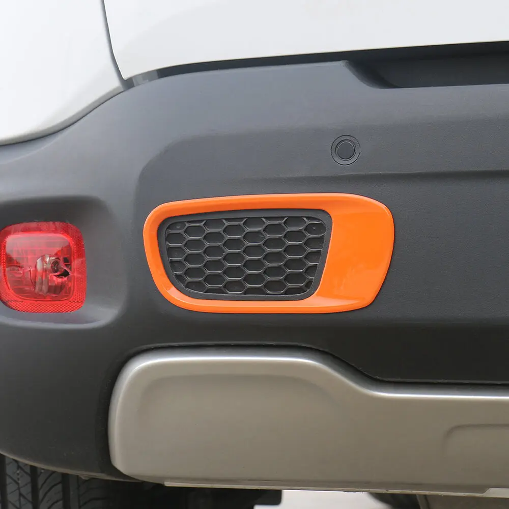 For 2015+ Jeep Renegade 2PCS Rear Bumper Trailer Hook Cover Trim - Image 2