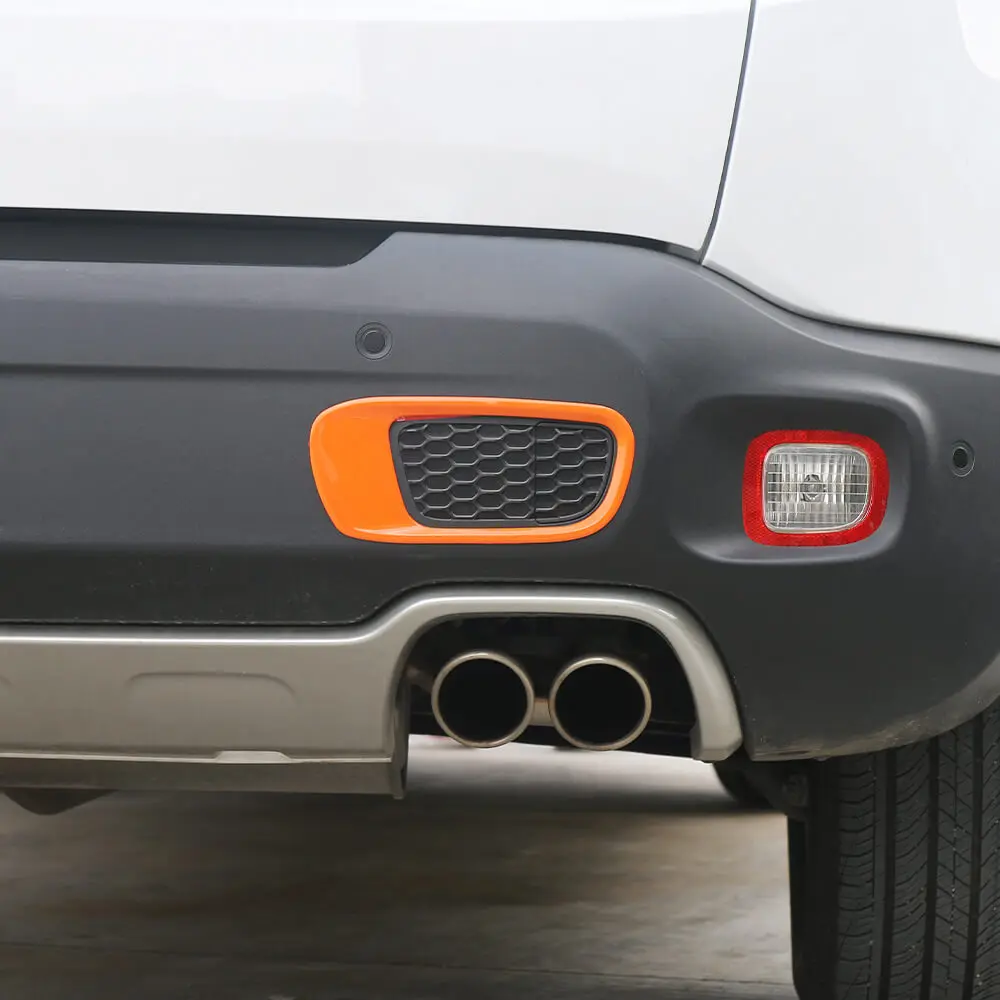 For 2015+ Jeep Renegade 2PCS Rear Bumper Trailer Hook Cover Trim - Image 3