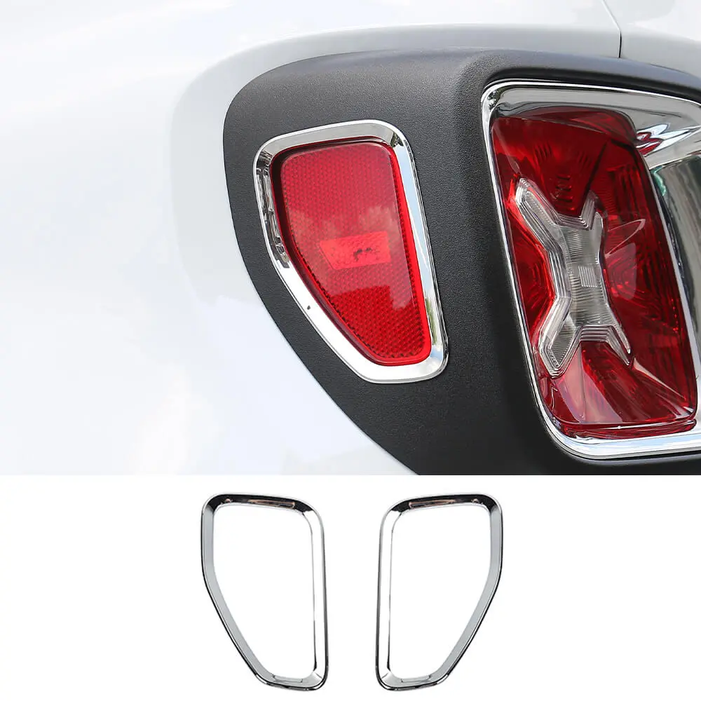 For 2015+ Jeep Renegade 2PCS Rear Tail Light Bezels Frame Trim - Image 10