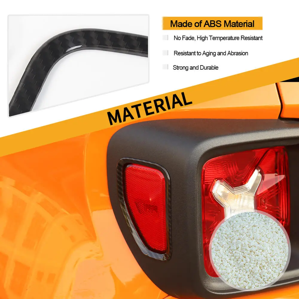 For 2015+ Jeep Renegade 2PCS Rear Tail Light Bezels Frame Trim - Image 6