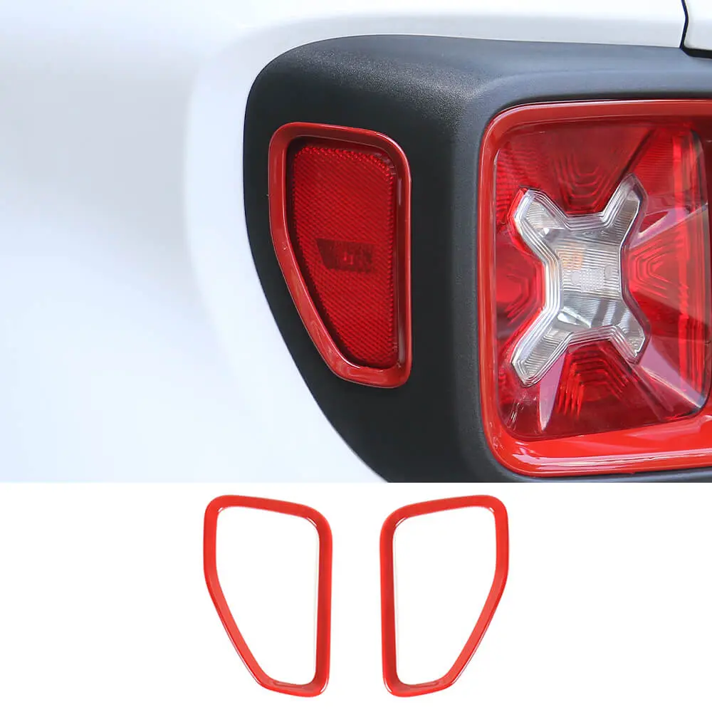For 2015+ Jeep Renegade 2PCS Rear Tail Light Bezels Frame Trim - Image 9