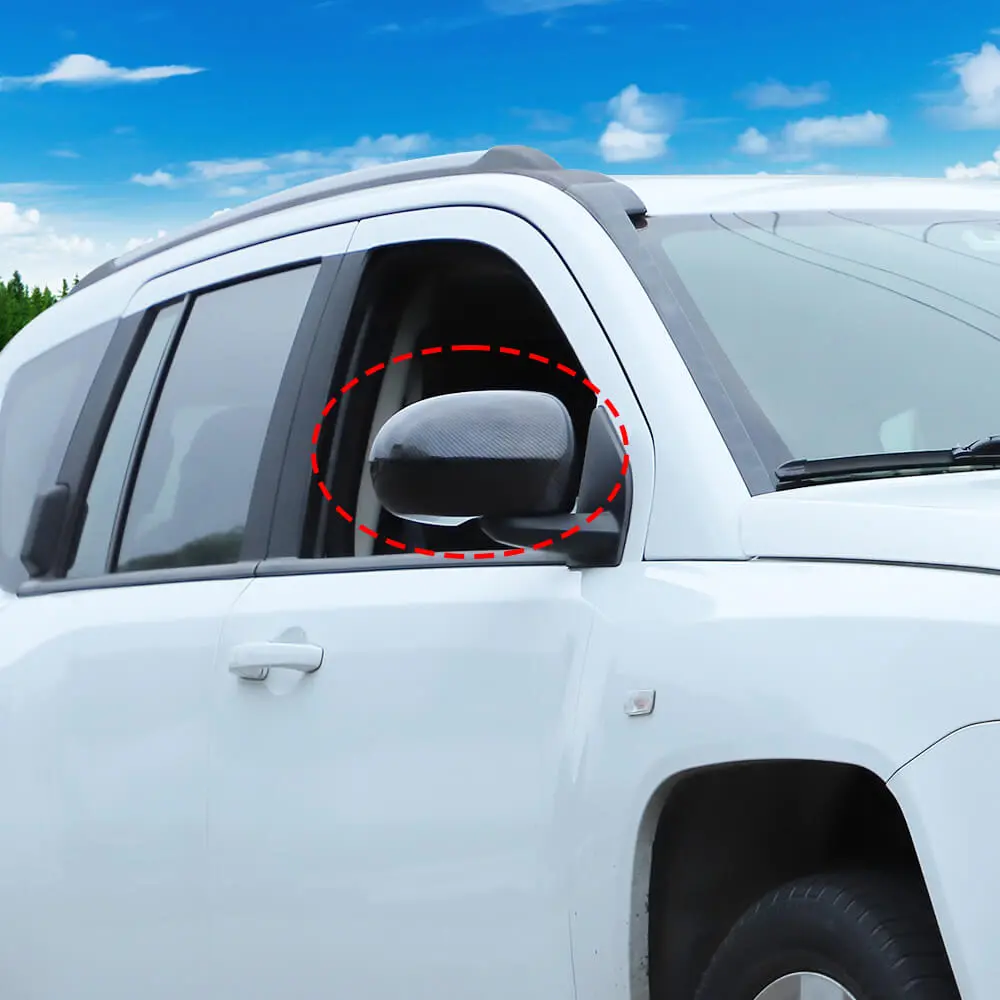 For 2008-2016 Jeep Compass 2PCS Rearview Mirror Wing Mirror Housing Cover Trim - Image 3