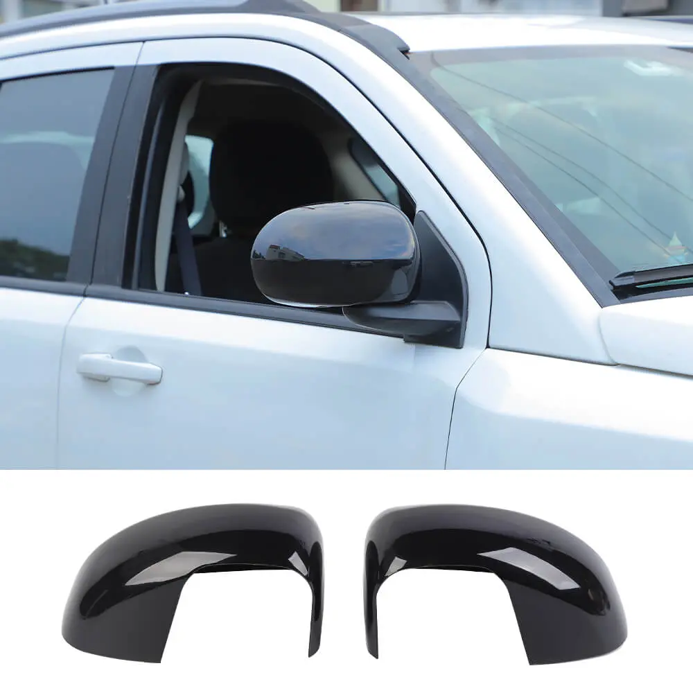 For 2008-2016 Jeep Compass 2PCS Rearview Mirror Wing Mirror Housing Cover Trim - Image 9