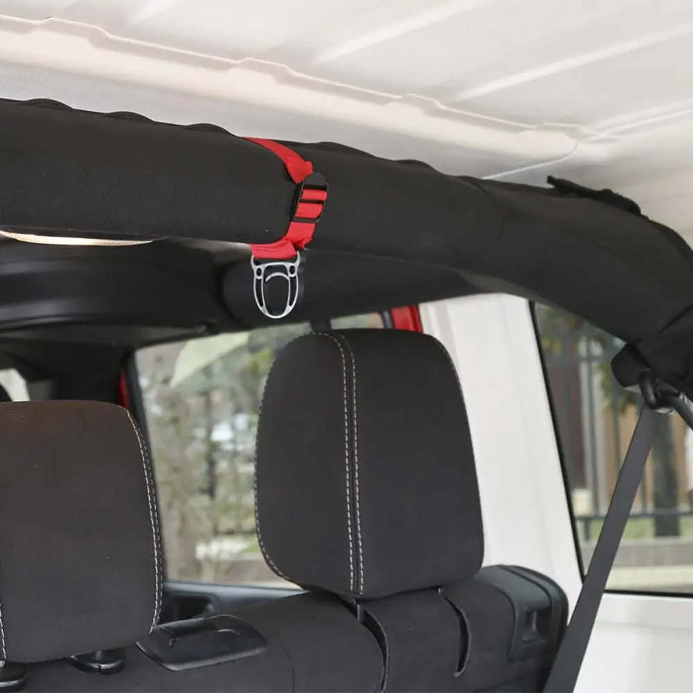 For Jeep Universal 2PCS Roll Bar Coat Hanger Clothes Hook - Image 5