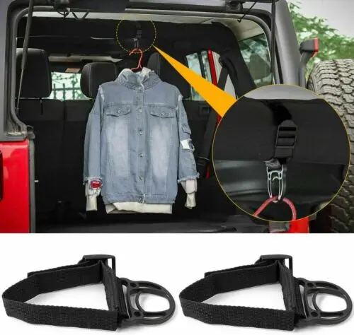 For Jeep Universal 2PCS Roll Bar Coat Hanger Clothes Hook - Image 8