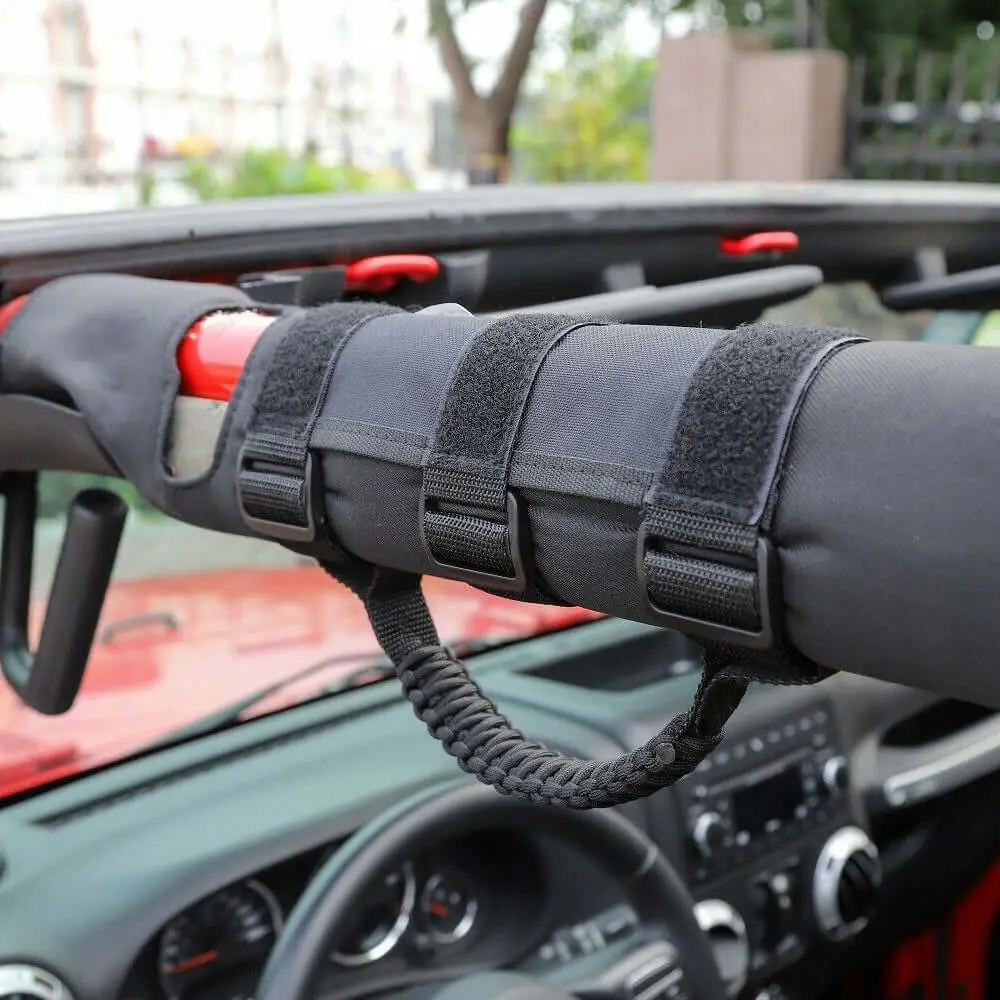 For Jeep Wrangler JL JK TJ YJ & Gladiator JT Roll Bar Grab Handles Paracord Grip Handle 2PCS - Image 11