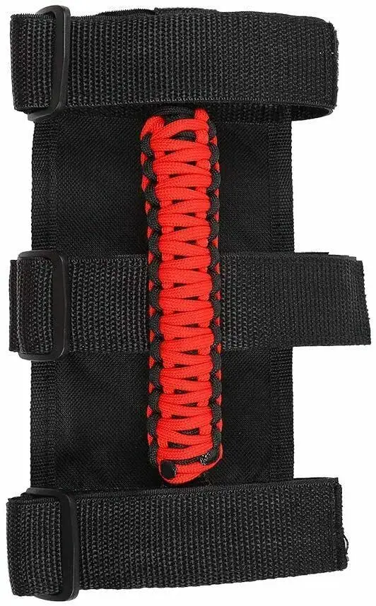 For Jeep Wrangler JL JK TJ YJ & Gladiator JT Roll Bar Grab Handles Paracord Grip Handle 2PCS - Image 5