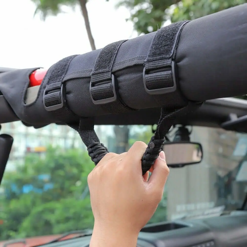 For Jeep Wrangler JL JK TJ YJ & Gladiator JT Roll Bar Grab Handles Paracord Grip Handle 2PCS - Image 8