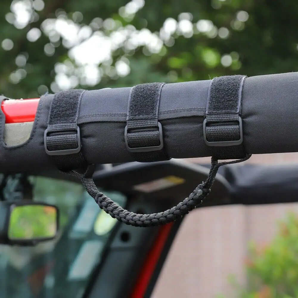 For Jeep Wrangler JL JK TJ YJ & Gladiator JT Roll Bar Grab Handles Paracord Grip Handle 2PCS - Image 9