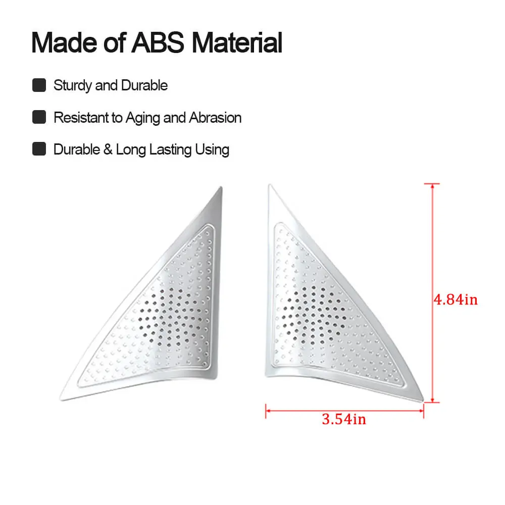 For 2014+ Jeep Cherokee 2X A Pillar Triangle Cover Trim Decoration Silver ABS - Image 7