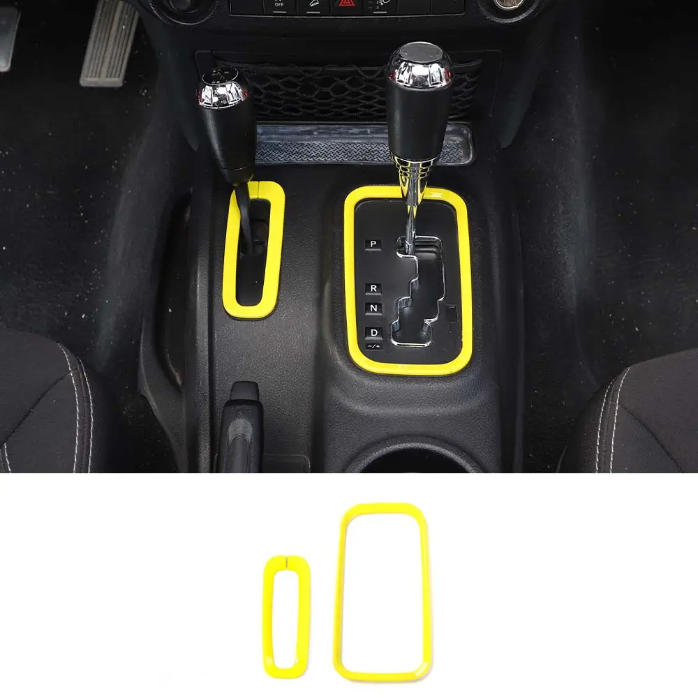For 2011-18 Jeep Wrangler JK 2X Central Gear Shift Decor Ring Trim Cover - Image 11
