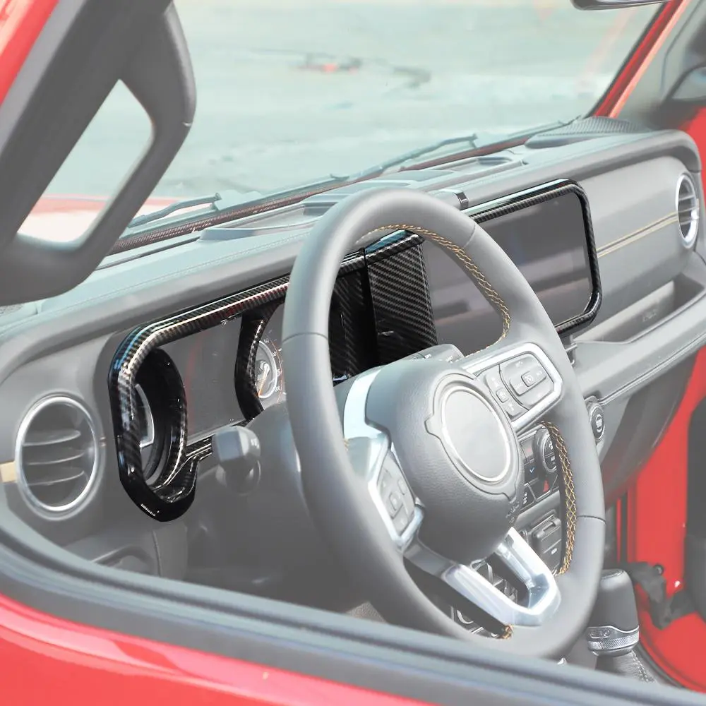 For 2024+ Jeep Wrangler JL/Gladiator JT 2x Dashboard Trim + Navigation Panel Cover Kit - Image 4