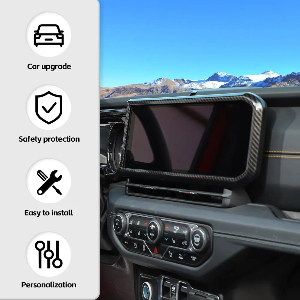 For 2024+ Jeep Wrangler JL/Gladiator JT 2x Dashboard Trim + Navigation Panel Cover Kit - Image 6