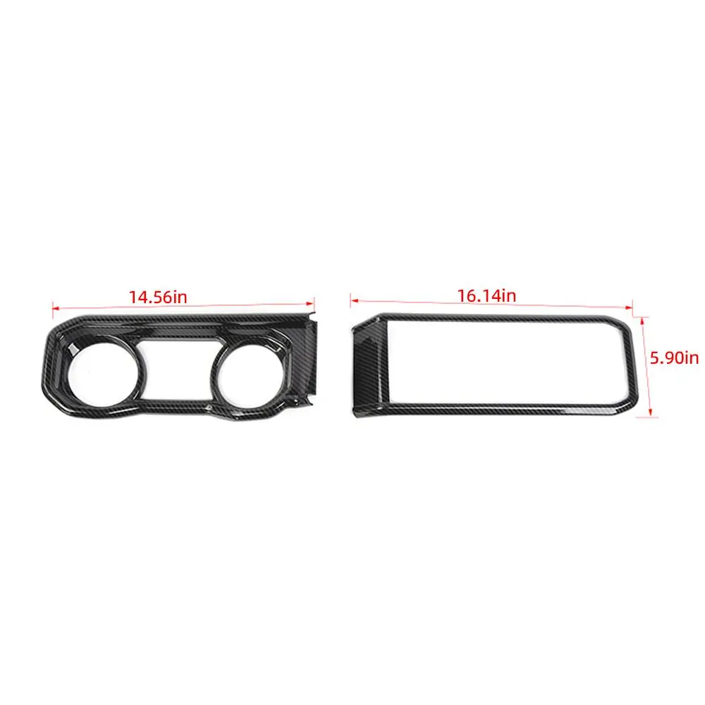 For 2024+ Jeep Wrangler JL/Gladiator JT 2x Dashboard Trim + Navigation Panel Cover Kit - Image 8