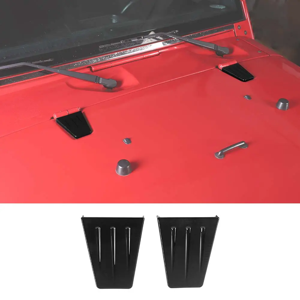 For 2007-2018 Jeep Wrangler JK JKU 2X Engine Hood Hinge Decor Cover Trim - Image 2