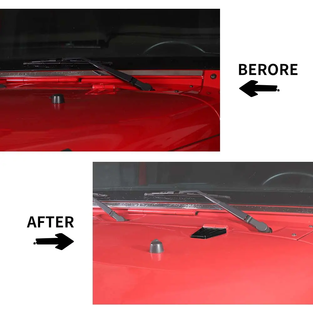 For 2007-2018 Jeep Wrangler JK JKU 2X Engine Hood Hinge Decor Cover Trim - Image 3