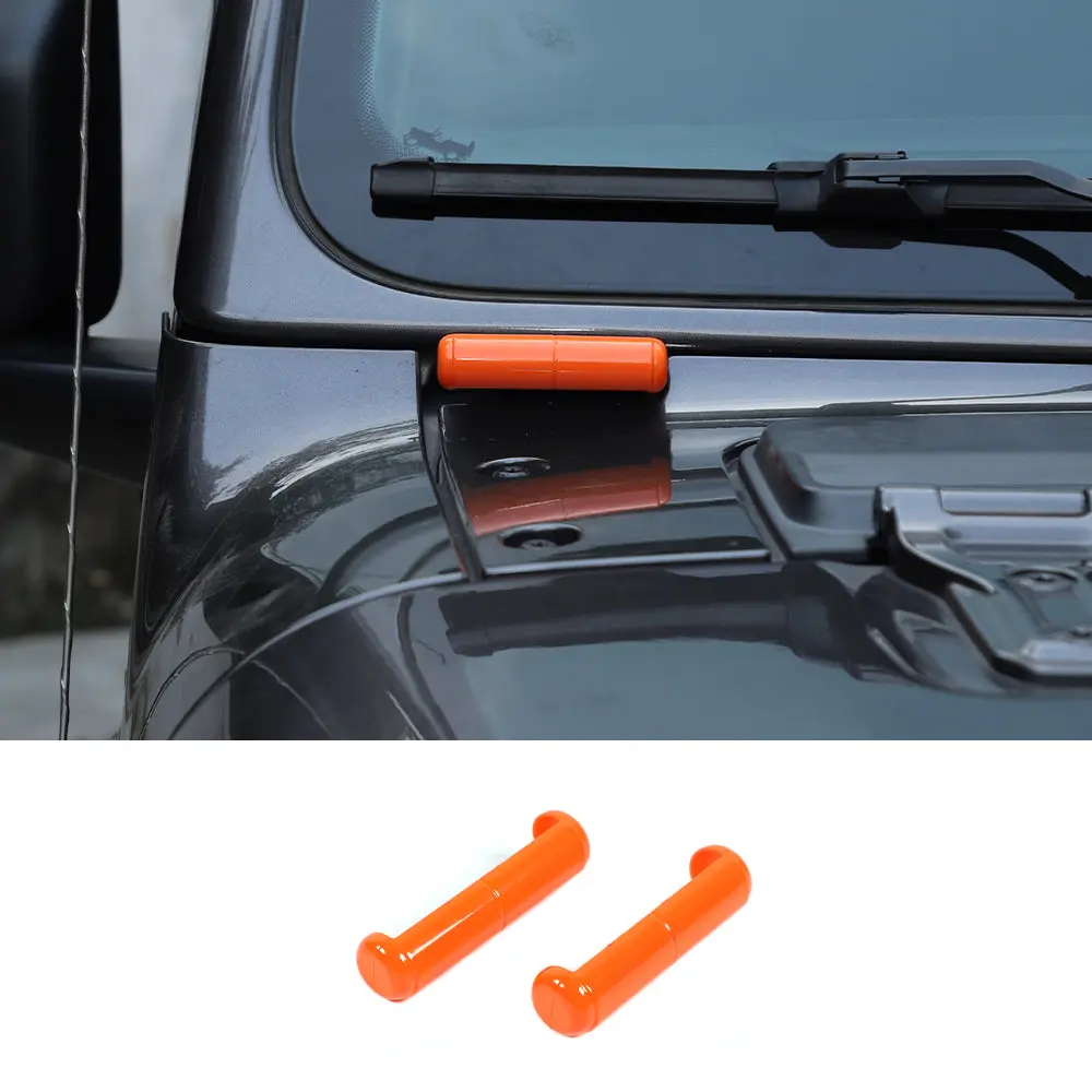 For 2018+ Jeep Wrangler JL Gladiator JT 2 x Front Windshield Hinge Decor Exterior Trim - Image 13