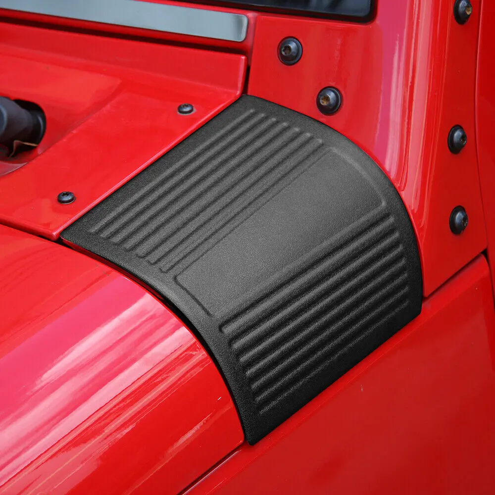 For 2007-2018 Jeep Wrangler JK 2X Hood Cowl Body Armor Cover Corner Guards Trim - Image 5