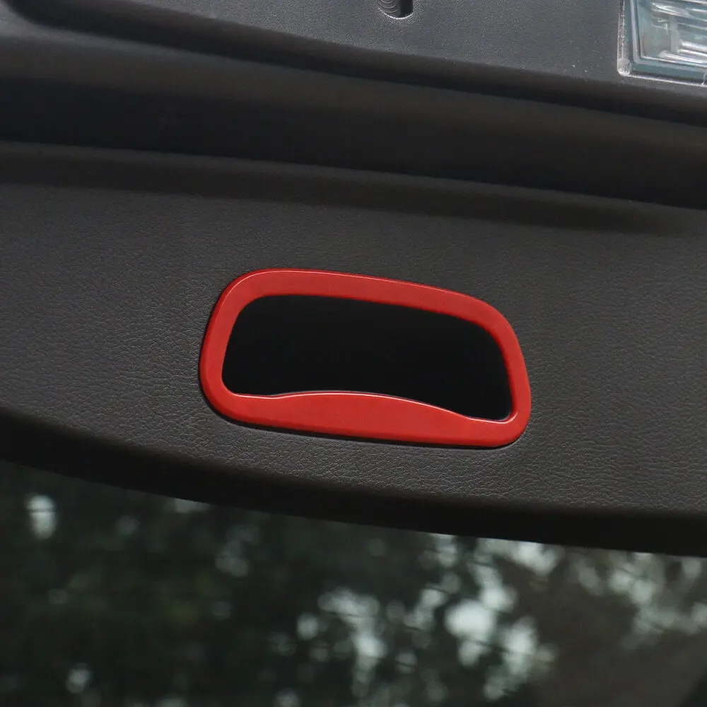 For 2014-2018 Jeep Cherokee 2x Rear Trunk Bezel Handle Grab Cover Trim Ring - Image 2