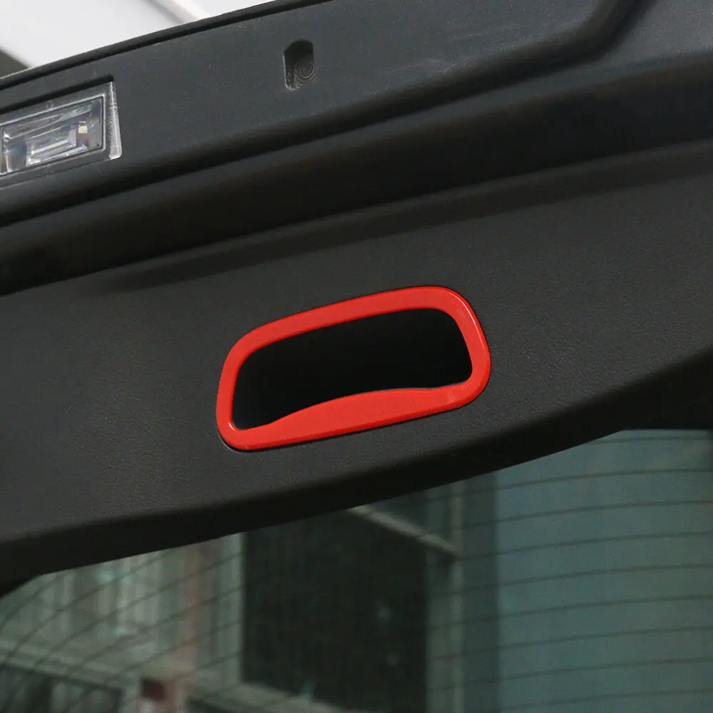 For 2014-2018 Jeep Cherokee 2x Rear Trunk Bezel Handle Grab Cover Trim Ring - Image 3