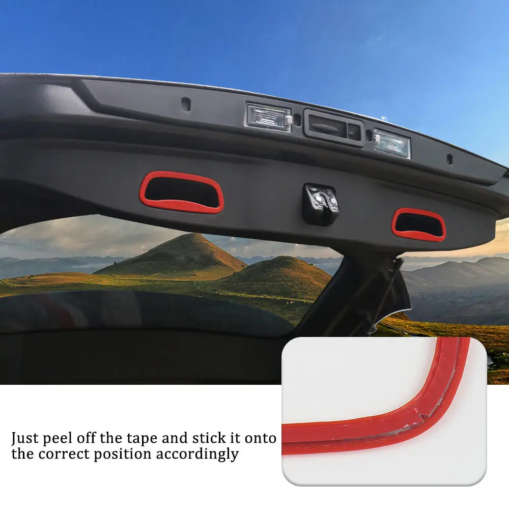 For 2014-2018 Jeep Cherokee 2x Rear Trunk Bezel Handle Grab Cover Trim Ring - Image 5