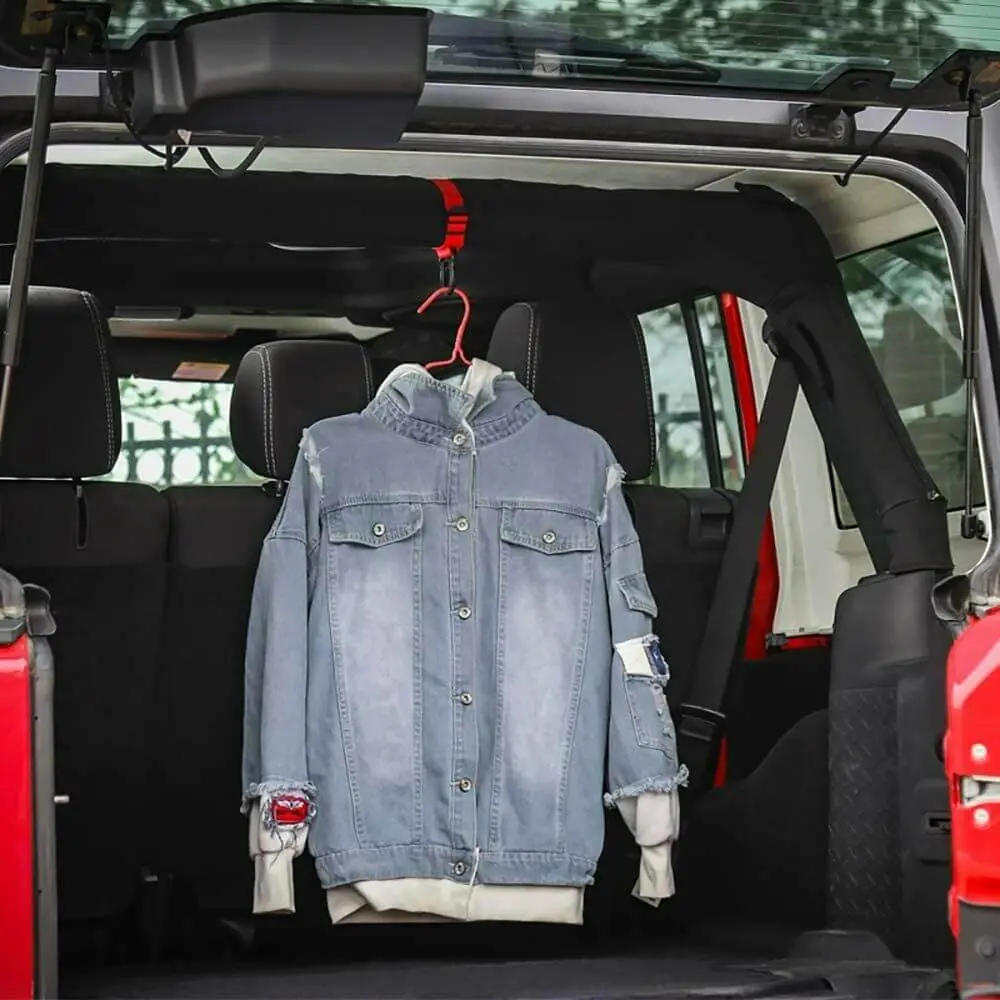 For Jeep Wrangler TJ JK JKU JL JLU 37.5CM Roll Bar Coat Hanger Clothes Hook - Image 4