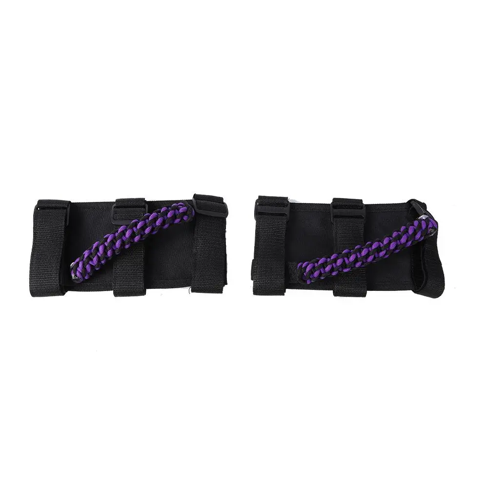 For Jeep Wrangler JL JT JK YJ TJ 2X Roll Bar Grab Handle Top Paracord Grip Handle Wide Style - Image 9