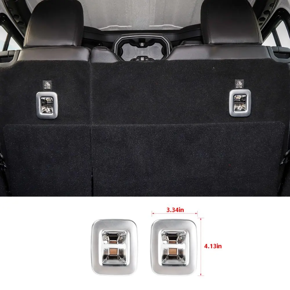 For 2018+ Jeep Wrangler JL 2x Tail Trunk Rear Box Hook Holder Cover Trim