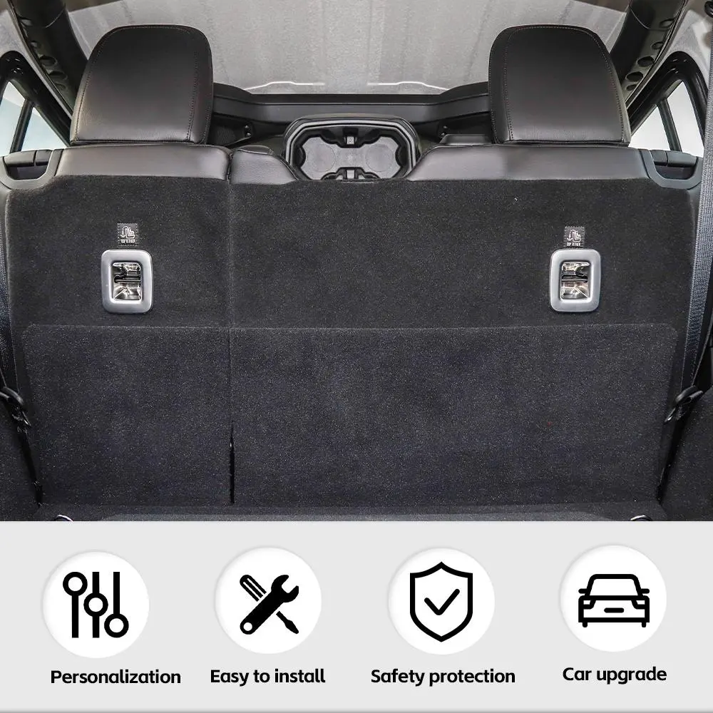 For 2018+ Jeep Wrangler JL 2x Tail Trunk Rear Box Hook Holder Cover Trim - Image 6