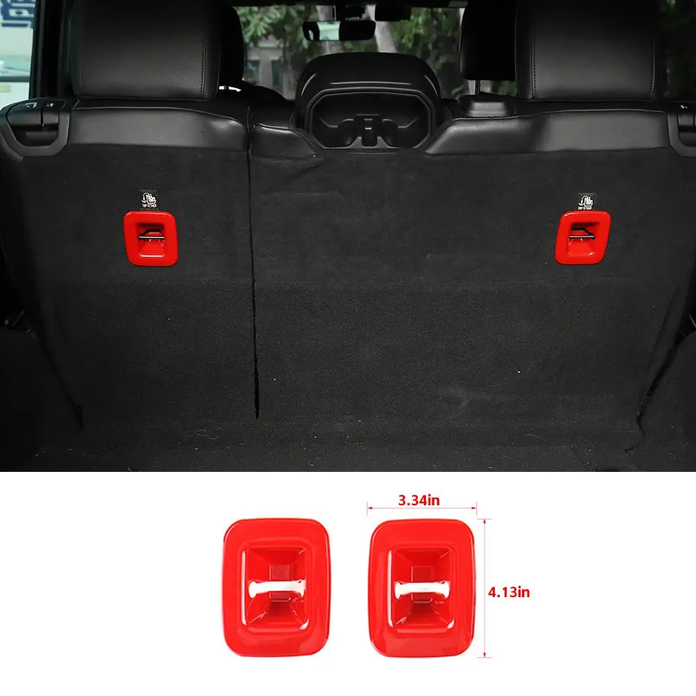 For 2018+ Jeep Wrangler JL 2x Tail Trunk Rear Box Hook Holder Cover Trim - Image 8