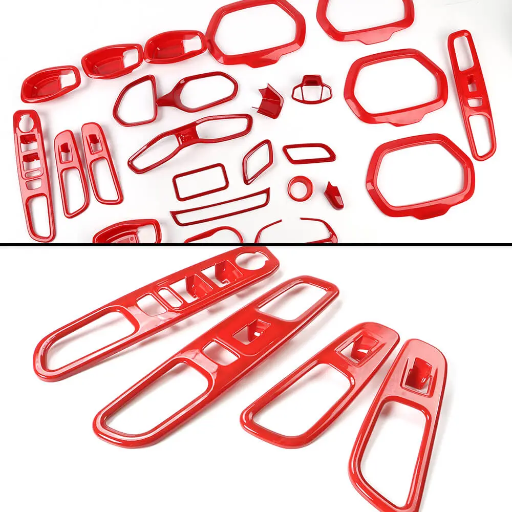 For 2015-2017 Jeep Renegade 31pcs Full Set Interior Decoration Trim Kit Cover - Image 10